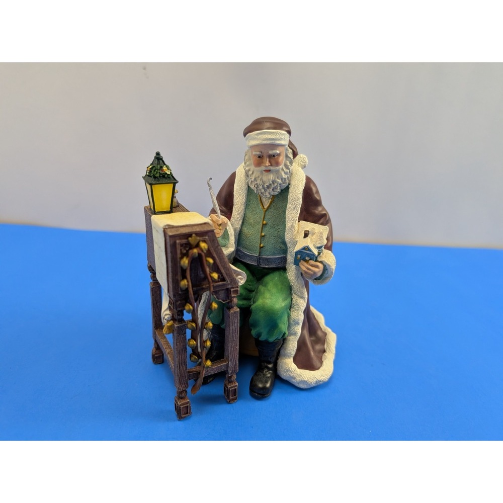 Thomas Kinkade St Nicholas Checks His List Hamilton St Nicholas Collection Santa